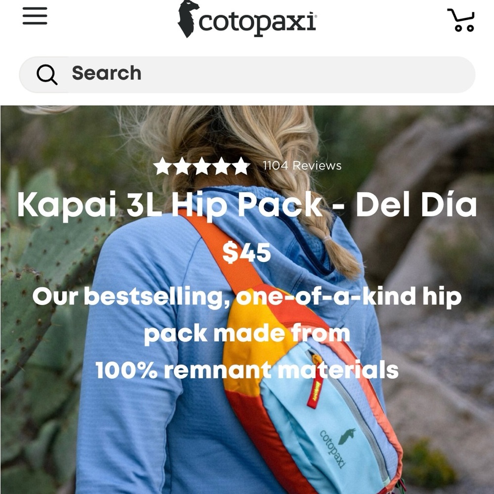 Cotopaxi Colorful Adventure Waist Pack - Picture 4 of 4